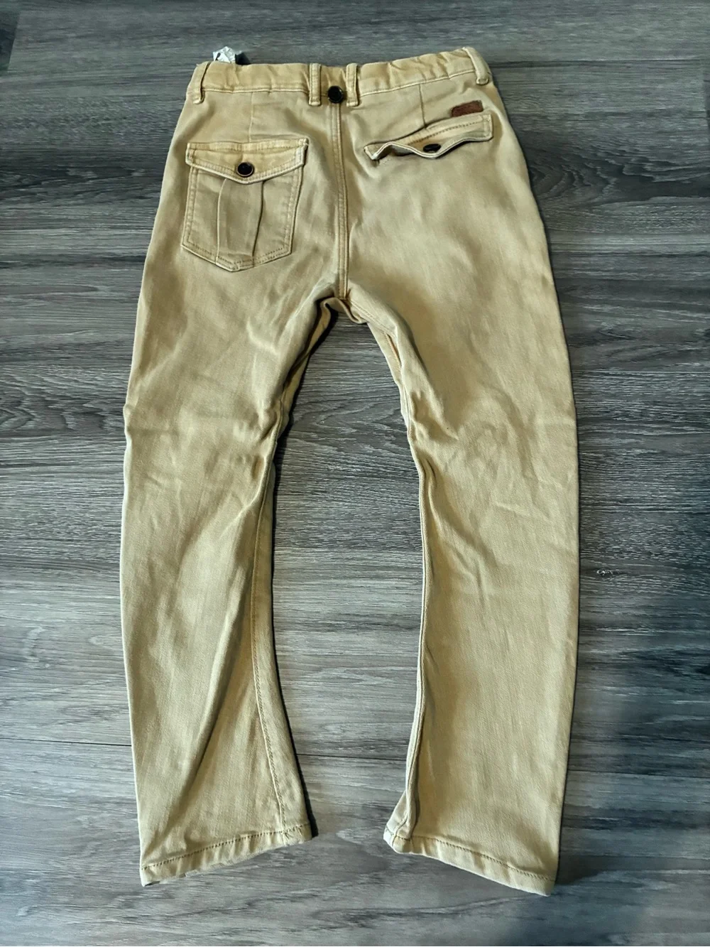 Zara Boys Tan Slim-Fit Pants